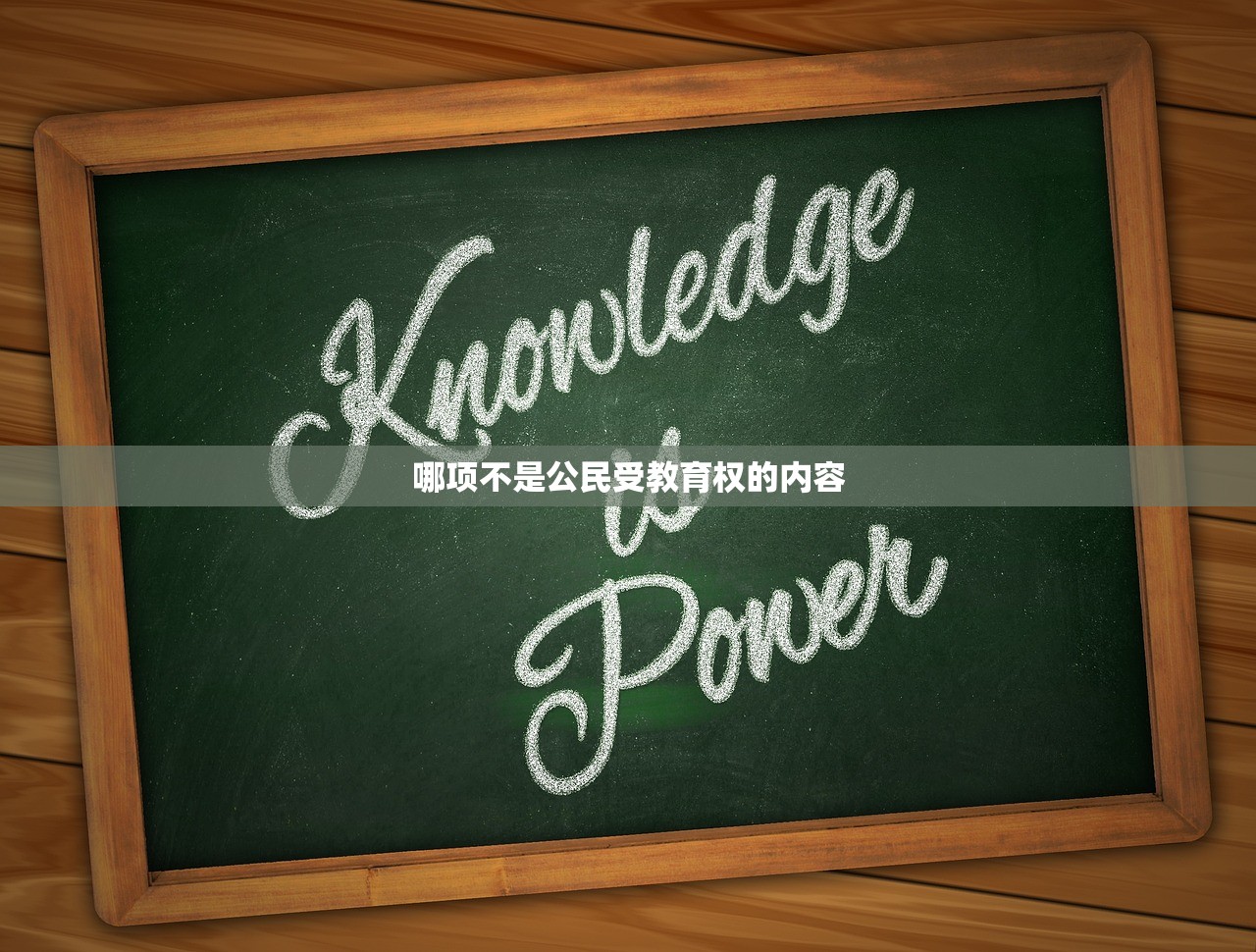 哪项不是公民受教育权的内容